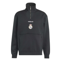 adidas Real Madrid EQT Trainingstrui 1/4-Zip Zwart Wit