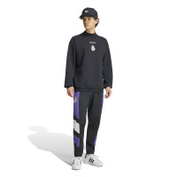 adidas Real Madrid EQT Crew Trainingspak Zwart Wit Paars