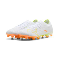 PUMA Ultra Nitro 7 Match Gras Voetbalschoenen (FG) Wit Geel Oranje