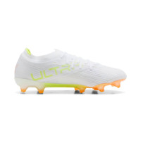 PUMA Ultra Nitro 7 Match Gras Voetbalschoenen (FG) Wit Geel Oranje