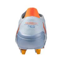 Mizuno Morelia Neo V Beta Elite IJzeren-Nop Voetbalschoenen (SG) Lichtblauw Blauw Oranje
