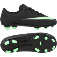 Nike Mercurial Vapor 17 Club (MG) Gras / Kunstgras Voetbalschoenen Peuters/Kleuters Zwart Felgroen Zilvergrijs