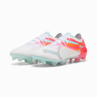 PUMA Ultra Nitro 7 Ultimate Brilliance Gras Voetbalschoenen (FG) Dames Wit Feloranje Roze Lichtblauw