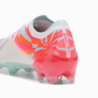 PUMA Ultra Nitro 7 Ultimate Brilliance Gras Voetbalschoenen (FG) Dames Wit Feloranje Roze Lichtblauw