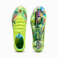 PUMA Ultra Nitro 7 Ultimate ADV Gras Voetbalschoenen (FG) Neongroen Felblauw Felroze