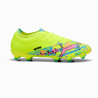 PUMA Ultra Nitro 7 Match ADV Gras / Kunstgras Voetbalschoenen (MG) Neongroen Felblauw Felroze