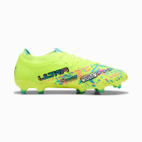 PUMA Ultra Nitro 7 Match ADV Gras / Kunstgras Voetbalschoenen (MG) Neongroen Felblauw Felroze