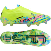 PUMA Ultra Nitro 7 Ultimate ADV Veterloze Gras Voetbalschoenen (FG) Neongroen Felblauw Felroze