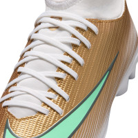 Nike Mercurial Superfly 11 Mbappé Club Grass/Artificial Grass football Boots (MG) Kids Gold Green White