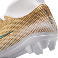 Nike Mercurial Superfly 11 Mbappé Club Grass/Artificial Grass football Boots (MG) Kids Gold Green White