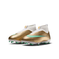 Nike Mercurial Superfly 11 Mbappé Academy Grass/Artificial Grass football Boots (MG) Kids Gold Green White