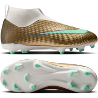 Nike Mercurial Superfly 11 Mbappé Academy Grass/Artificial Grass football Boots (MG) Kids Gold Green White