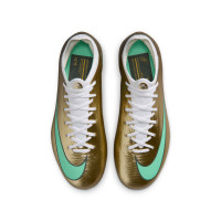Nike Mercurial Vapor 17 Mbappé Pro Gras football Boots (FG) Kids Gold Green White