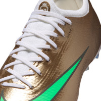 Nike Mercurial Vapor 17 Mbappé Pro Gras football Boots (FG) Kids Gold Green White