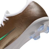Nike Mercurial Vapor 17 Mbappé Pro Gras football Boots (FG) Kids Gold Green White