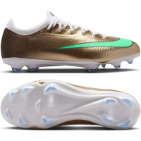 Nike Mercurial Vapor 17 Mbappé Pro Gras football Boots (FG) Kids Gold Green White