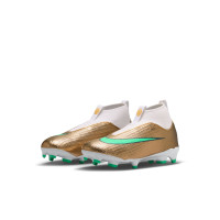 Nike Mercurial Superfly 11 Mbappé Academy Gras / Kunstgras Voetbalschoenen (MG) Peuters/Kleuters Goud Groen Wit