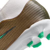 Nike Mercurial Superfly 11 Mbappé Academy Gras / Kunstgras Voetbalschoenen (MG) Peuters/Kleuters Goud Groen Wit