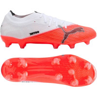 PUMA Ultra Nitro 7 Match Gras / Kunstgras Voetbalschoenen (MG) Wit Felrood Zwart