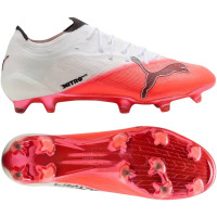 PUMA Ultra Nitro 7 Ultimate Gras Voetbalschoenen (FG) Wit Felrood Zwart