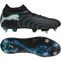 PUMA Future 9 Ultimate IJzeren-Nop Voetbalschoenen (SG) Zwart Intense Mint Wit