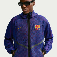 Nike FC Barcelona Anthem Trainingsjack KMC 2026-2027 Donkerblauw Rood Goud