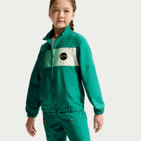 Nike Kylian Mbappé Woven Tracksuit Kids Teal Mint Green Gold