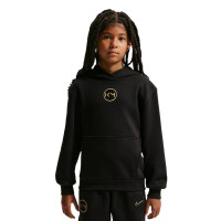Nike Kylian Mbappé Club Fleece Trainingspak Hooded Kids Zwart Goud