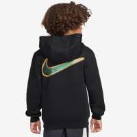 Nike Kylian Mbappé Club Fleece Hoodie Kids Black Gold