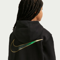 Nike Kylian Mbappé Club Fleece Hoodie Kids Black Gold