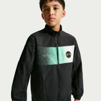 Nike Kylian Mbappé Woven Tracksuit Kids Black Mint Green Gold