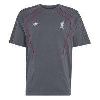 adidas Liverpool Originals T-Shirt Dark Grey Silver Red