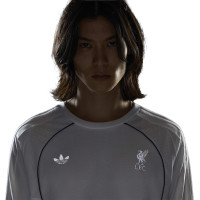 adidas Liverpool Originals Long Sleeve T-Shirt White Silver Black
