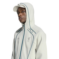 adidas Liverpool Originals Trainingsjack Lichtgrijs Turquoise Zilver