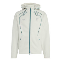 adidas Liverpool Originals Trainingsjack Lichtgrijs Turquoise Zilver