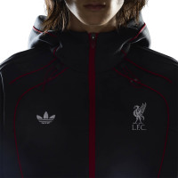 adidas Liverpool Originals Trainingsjack Donkergrijs Rood Zilver