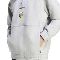 adidas Juventus EQT Trainingstrui 1/4-Zip Grijs Zwart