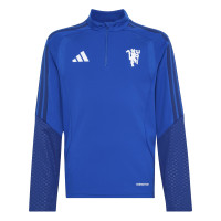 adidas Manchester United Europees Trainingspak 1/4-Zip 2026-2027 Kids Donkerblauw Wit