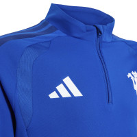 adidas Manchester United Europees Trainingstrui 1/4-Zip 2026-2027 Kids Donkerblauw Wit