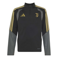 adidas Juventus Europees Trainingspak 1/4-Zip 2026-2027 Kids Zwart Grijs Goud