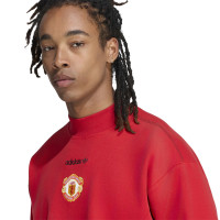 adidas Manchester United EQT Crew Trainingspak Rood Zwart Wit