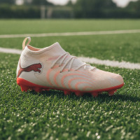 PUMA Future 9 Match Grass/Artificial Grass Football Boots (MG) Kids Off White Black Pink