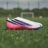 adidas F50 Hyperfast Elite Veterloze Gras Voetbalschoenen (FG) Wit Paars Roze