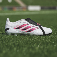 adidas Predator League FT Gras Voetbalschoenen (FG) Kids Wit Zwart Roze