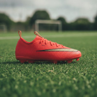 Nike Mercurial Vapor 17 Academy Gras / Kunstgras Voetbalschoenen (MG) Kids Felrood Zwart Goud