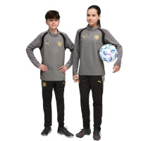 PUMA Manchester City Trainingspak 1/4-Zip 2026-2027 Kids Donkergrijs Zwart Goudgeel