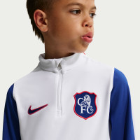 Nike Chelsea Strike Training sweater 1/4-Zip 2026-2027 Kids White Blue