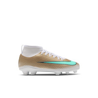 Nike Mercurial Superfly 11 Mbappé Club Gras / Kunstgras Voetbalschoenen (MG) Peuters/Kleuters Goud Groen Wit