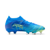 PUMA Future 9 Ultimate IJzeren-Nop Voetbalschoenen (SG) Blauw Luminous Blue Lime