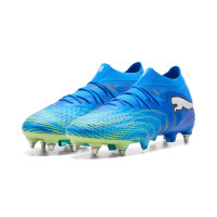 PUMA Future 9 Ultimate IJzeren-Nop Voetbalschoenen (SG) Blauw Luminous Blue Lime